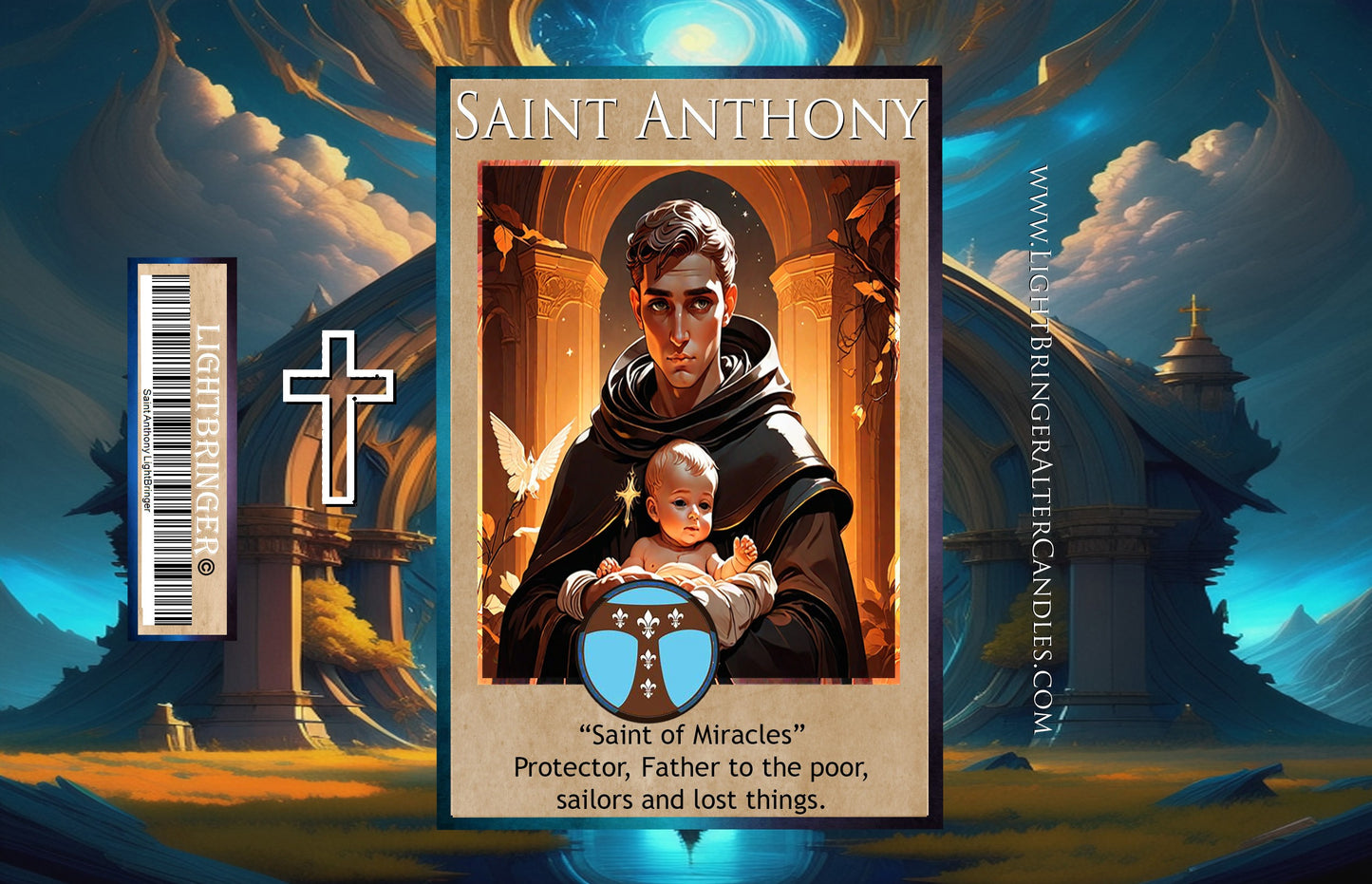 Christian Lightbringer Saint Anthony Altar Candle