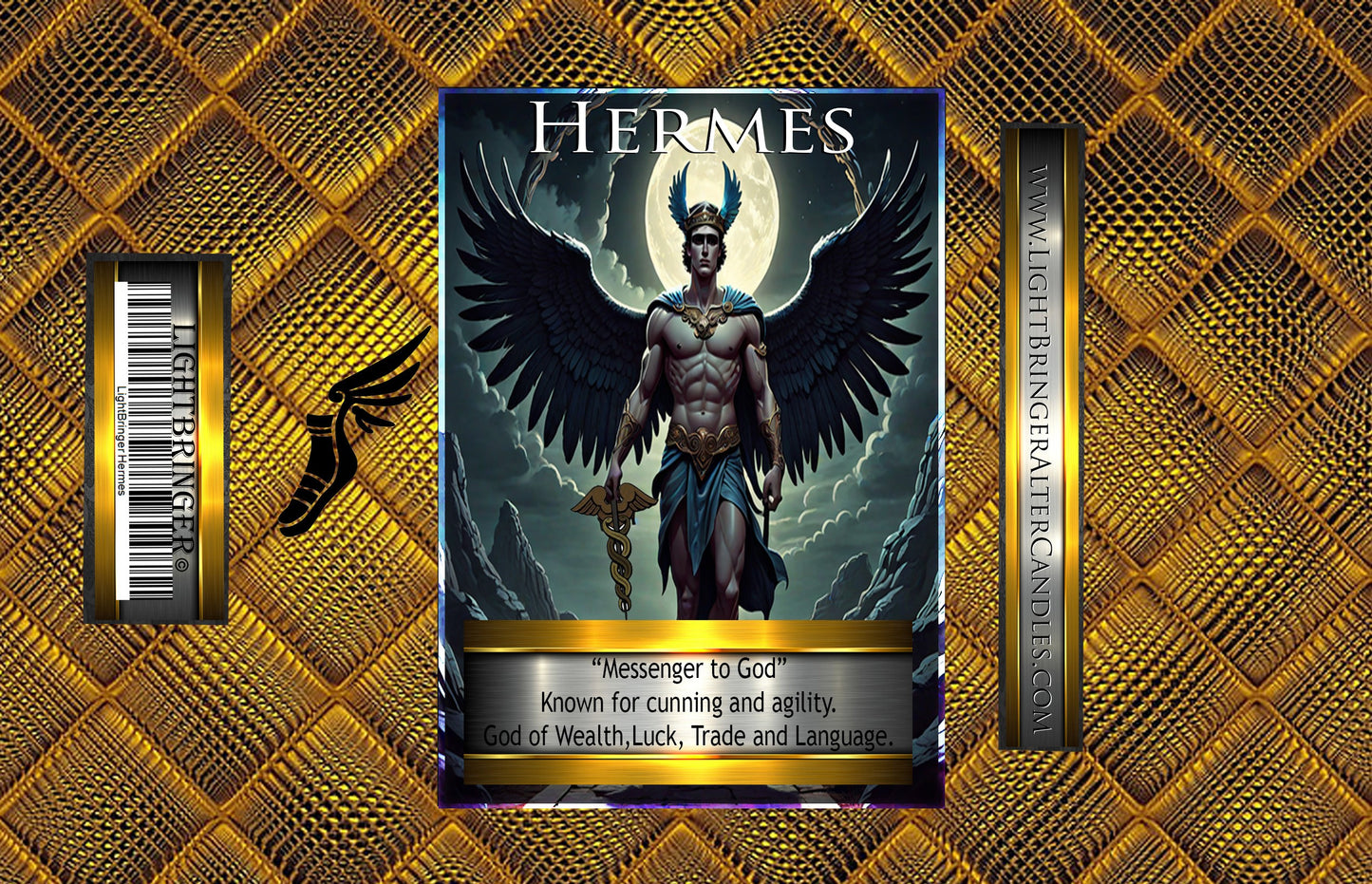 Greek God Hermes Lightbringer Altar Candle