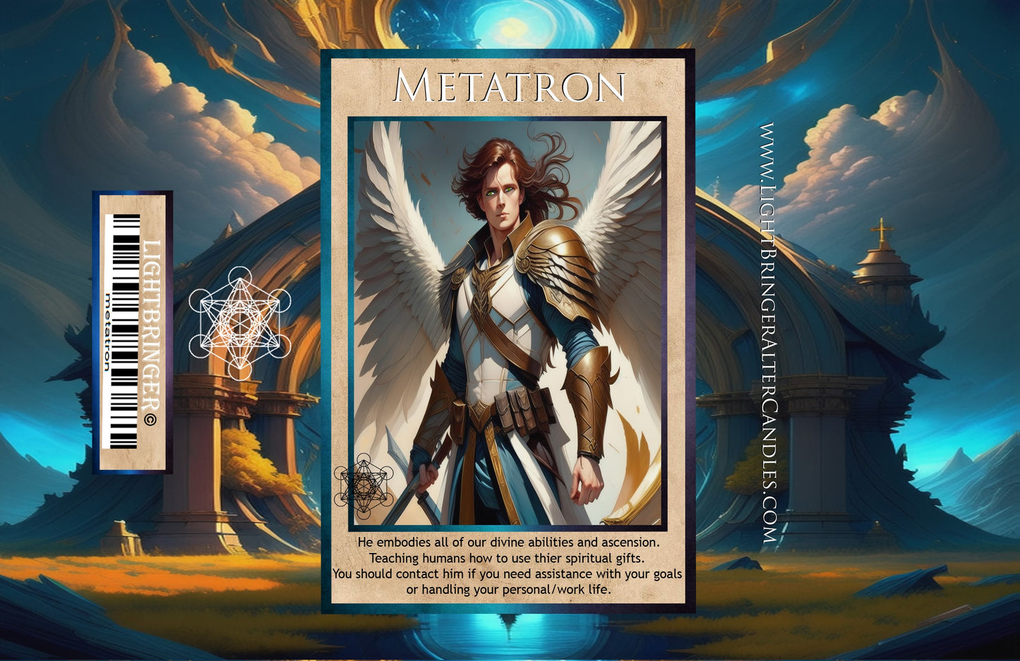 Christian Metatron Lightbringer Alter Candle (ascended master)