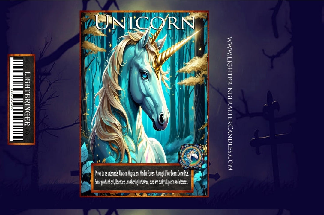 Mythical Creatures Unicorn Lightbringer Altar Candle