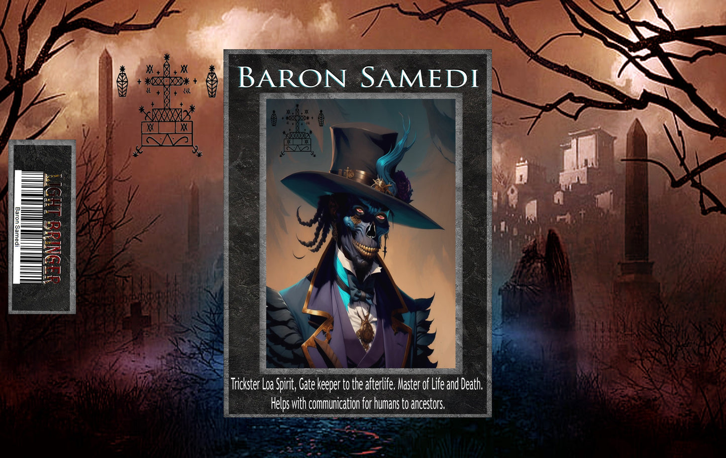 Voodoo Baron Samedi Lightbringer Altar Candle