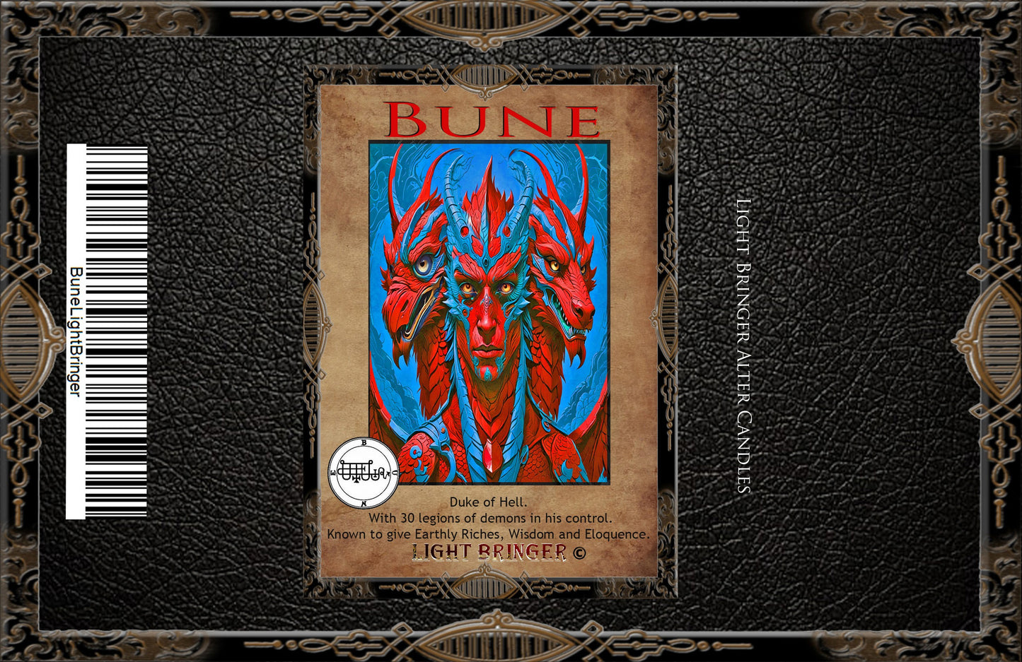 Fallen Angel Bune Lightbringer Altar Candle