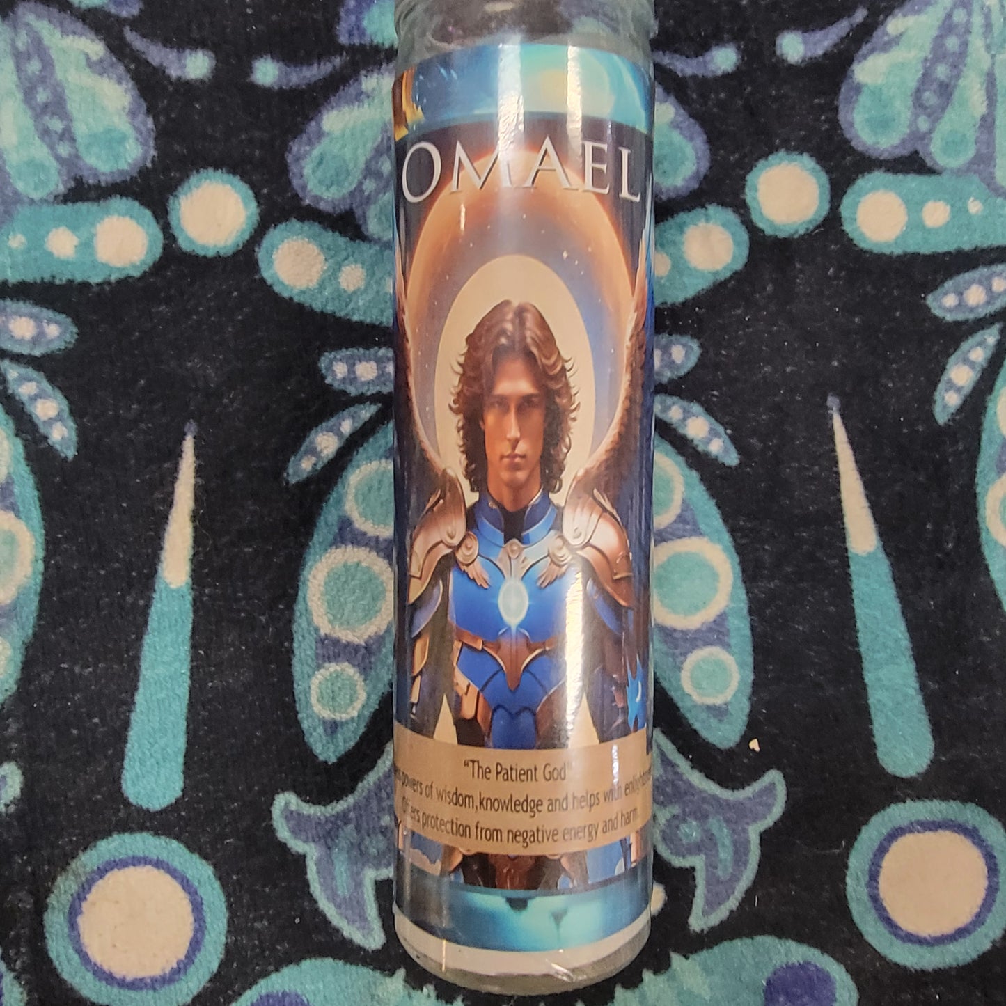 Christian Arch Angel Omael Lightbringer Altar Candle