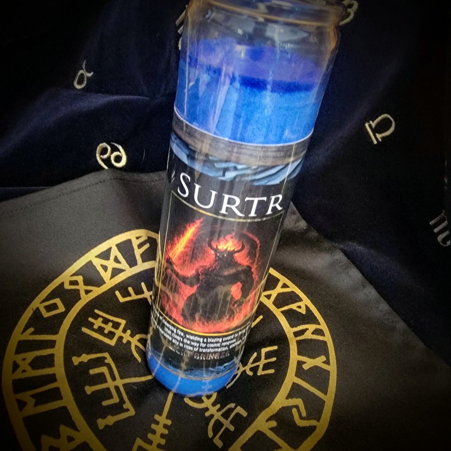 Norse God Surtr Lightbringer Channeling Candle
