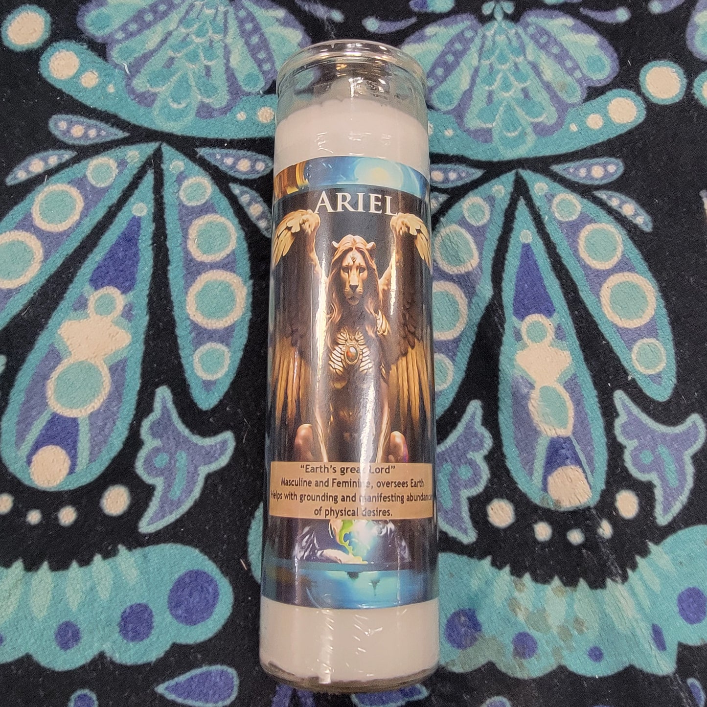 Christian Arch Angel Ariel Lightbringer Altar Candle