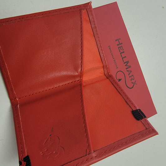 Hellmarx Red Leather Wallet and Card Gift Set