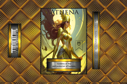 Greek Goddess Athena Lightbringer Alter Candle