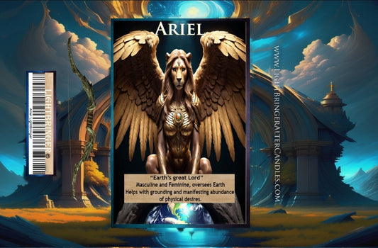 Christian Arch Angel Ariel Lightbringer Altar Candle