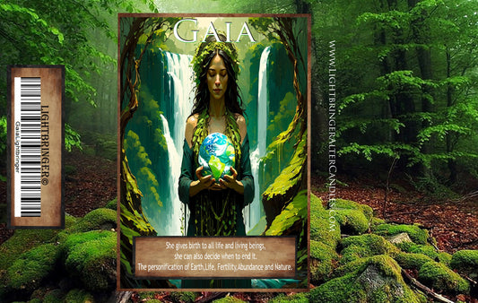 Greek Goddess Gaia Lightbringer Alter Candle