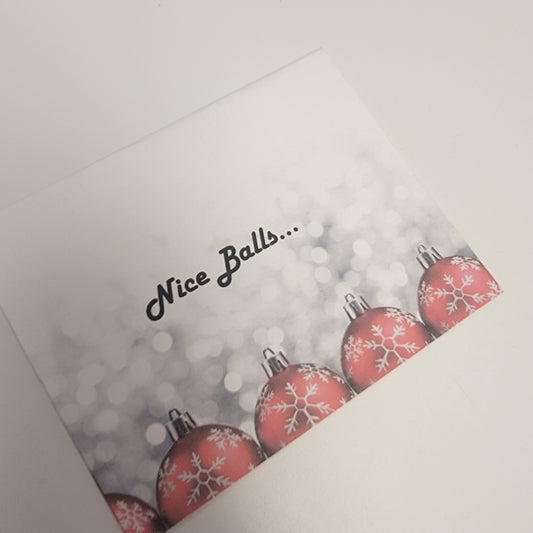 Hellmarx Chritmas Greeting Card "nice balls"