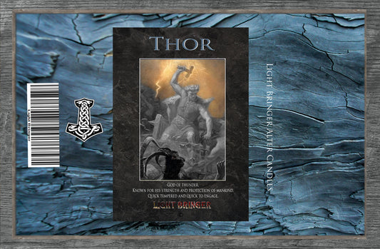 Norse God Thor Alter Candle